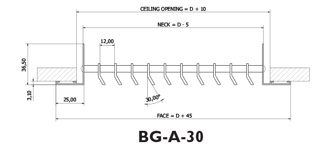 degree linear bar air grille